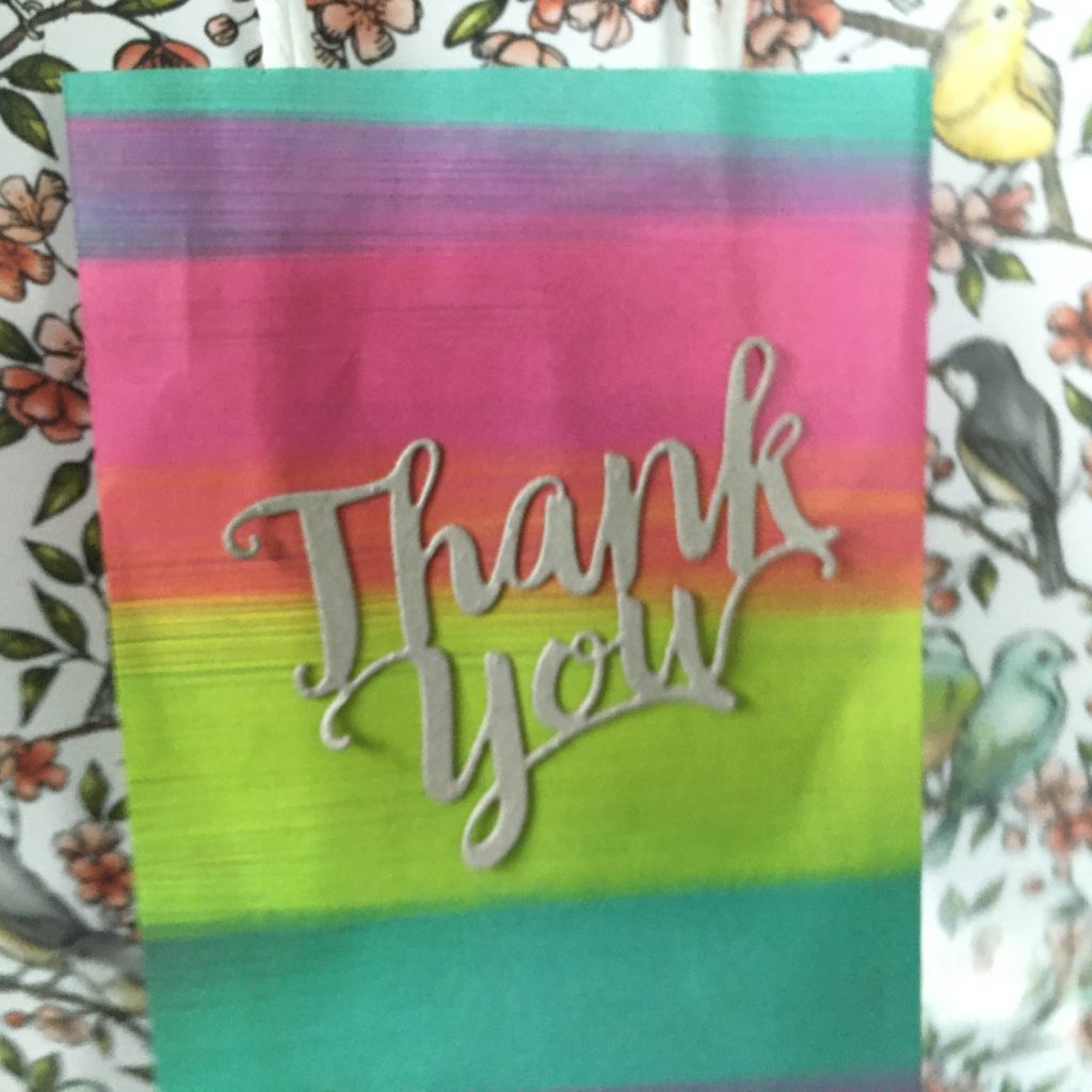 Thank you designs for small gift bags and boxes